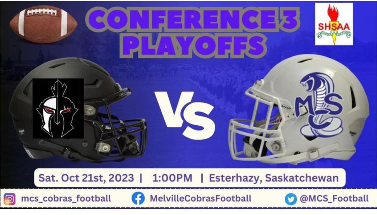 MCS Cobras Football (@mcs_football) on Twitter photo Big Tilt tomorrow. Two <a href="/GSSD204/">Good Spirit SD</a> teams battling for a berth in <a href="/shsaasport/">SHSAAsport</a> Provincial playoffs. Go Cobras! #fearthevenom <a href="/FootballSask/">Football Sask</a> Big Tilt tomorrow. Two <a href="/GSSD204/">Good Spirit SD</a> teams battling for a berth in <a href="/shsaasport/">SHSAAsport</a> Provincial playoffs. Go Cobras! #fearthevenom <a href="/FootballSask/">Football Sask</a>