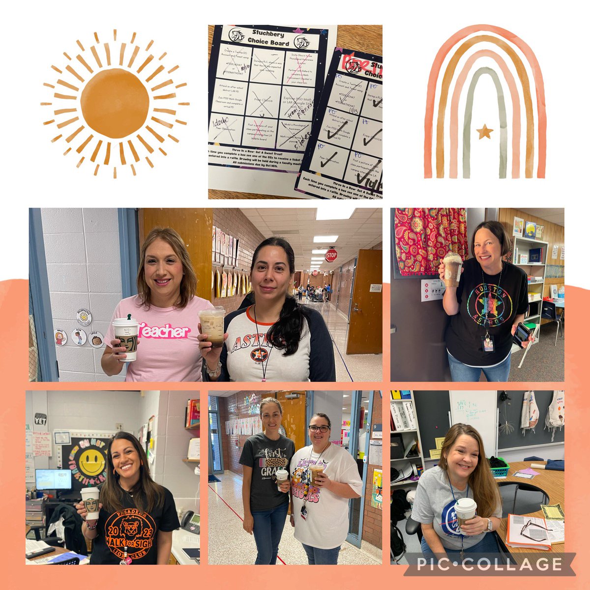 Oliva1st's tweet photo. We 💜 our teachers a latte! Our first round of LAR/ Math Choice Boards were a hit @StuchberyES! #pisdlachat #pisdmathchat @bballardStuch https://t.co/5n39ibyav2