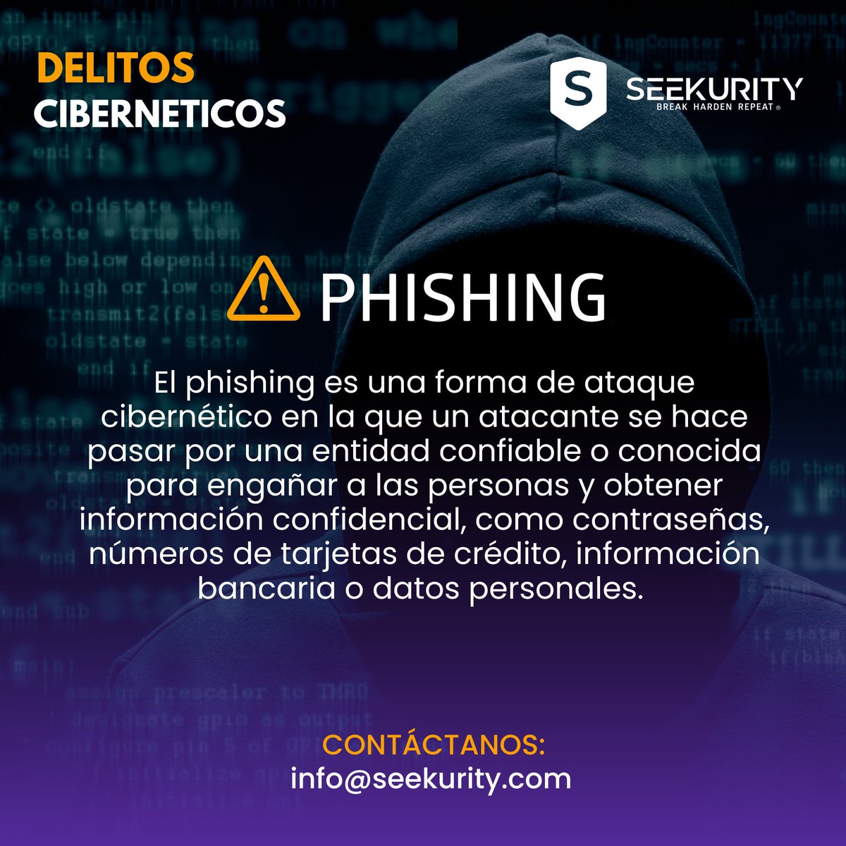 Las tendencias en ciberataques evolucionan. Protege tu información bancaria y evita el phishing. Contáctanos para seguridad en línea: seekurity.com/es/contactanos 
💪💻 #Ciberseguridad #Seekurity #ProtegeTuInformación