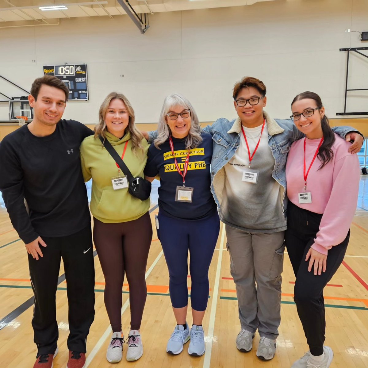 Great day running into all these BPE alumni! Excited for the next gen of PHE teachers! <a href="/PHE_Manitoba/">PHE Manitoba</a> #mtspdday2023 <a href="/umkinrec/">UM Faculty of Kinesiology & Recreation Management</a>