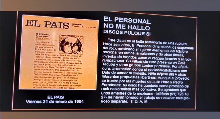 ElPersonalmex's tweet photo. Una reseña que nos hizo #ElPaís allá por 1994. (Viene en el documental #ElPersonal de 2003 editado por #DiscosImposibles). https://t.co/Z8srFAIBQQ