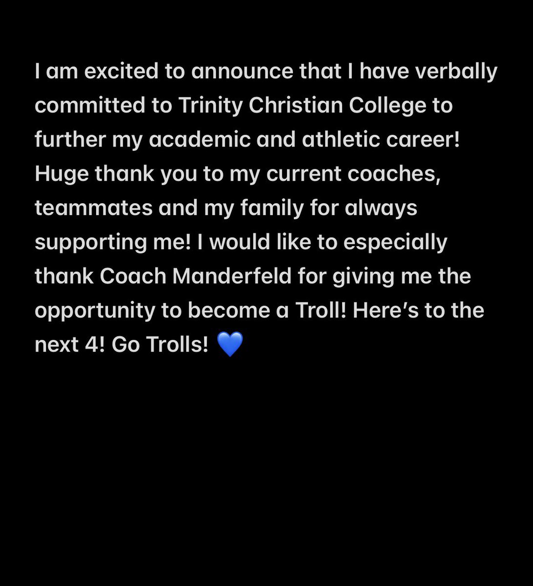 Go Trolls!!💙<a href="/TrollsSoftball/">Trinity Christian Softball</a> <a href="/WildcatsChiJP/">Wildcats Chicago 18u JP</a> <a href="/Jmay7777/">Jeff May</a>