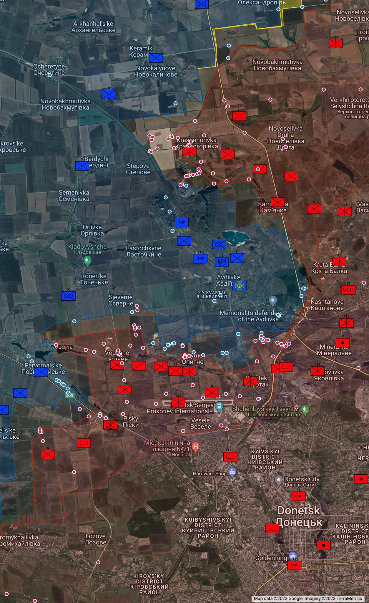 Avdiivka axis as of 20th October 2023