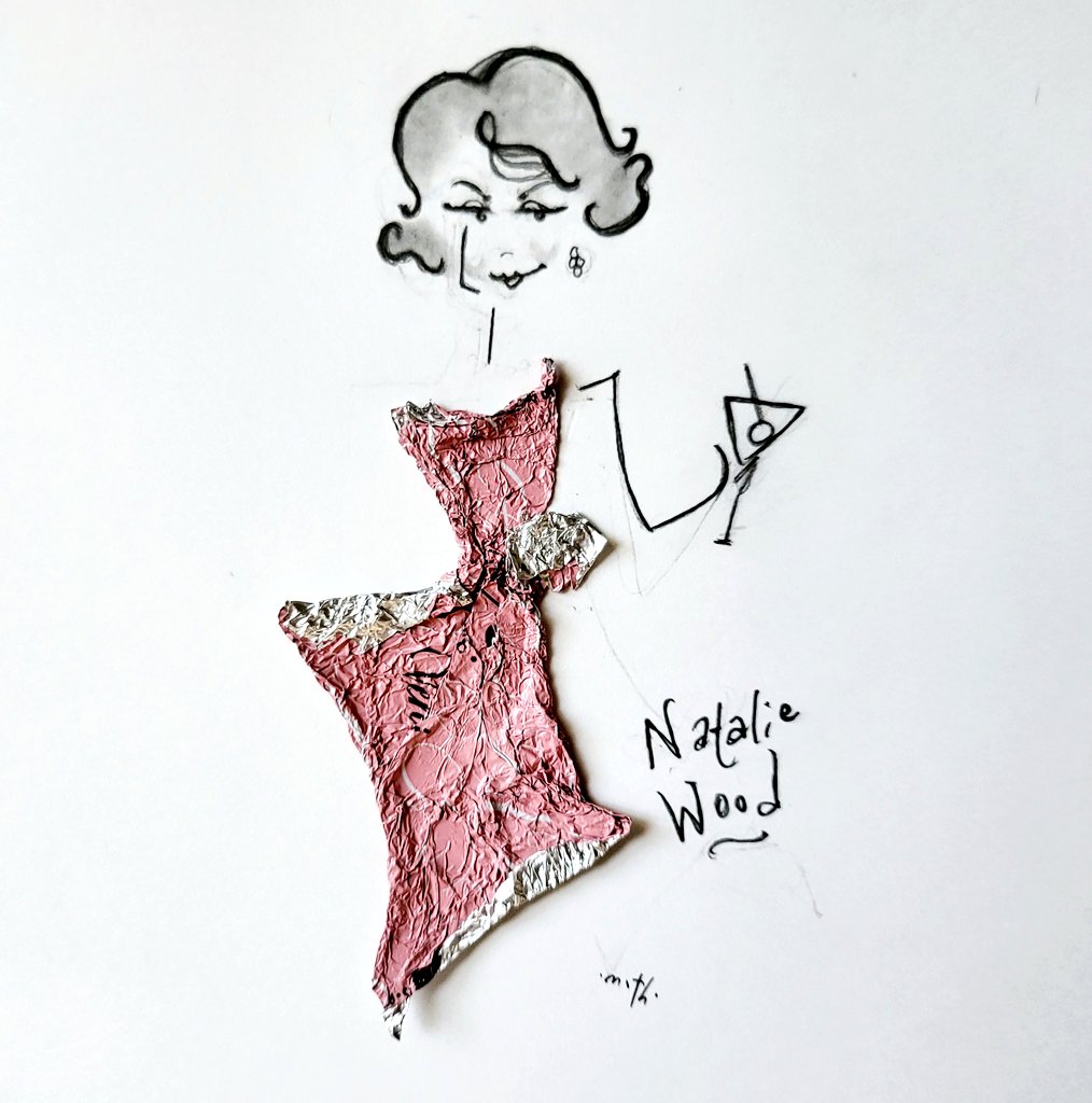 timschaffert's tweet photo. Natalie Wood, wearing Baciodidama by @Venchi1878. # 573
#candywrapperfashion #candywrapper #caricature #collageart #collageonpaper #collage_art #nataliewood https://t.co/BWUkDjPi3V