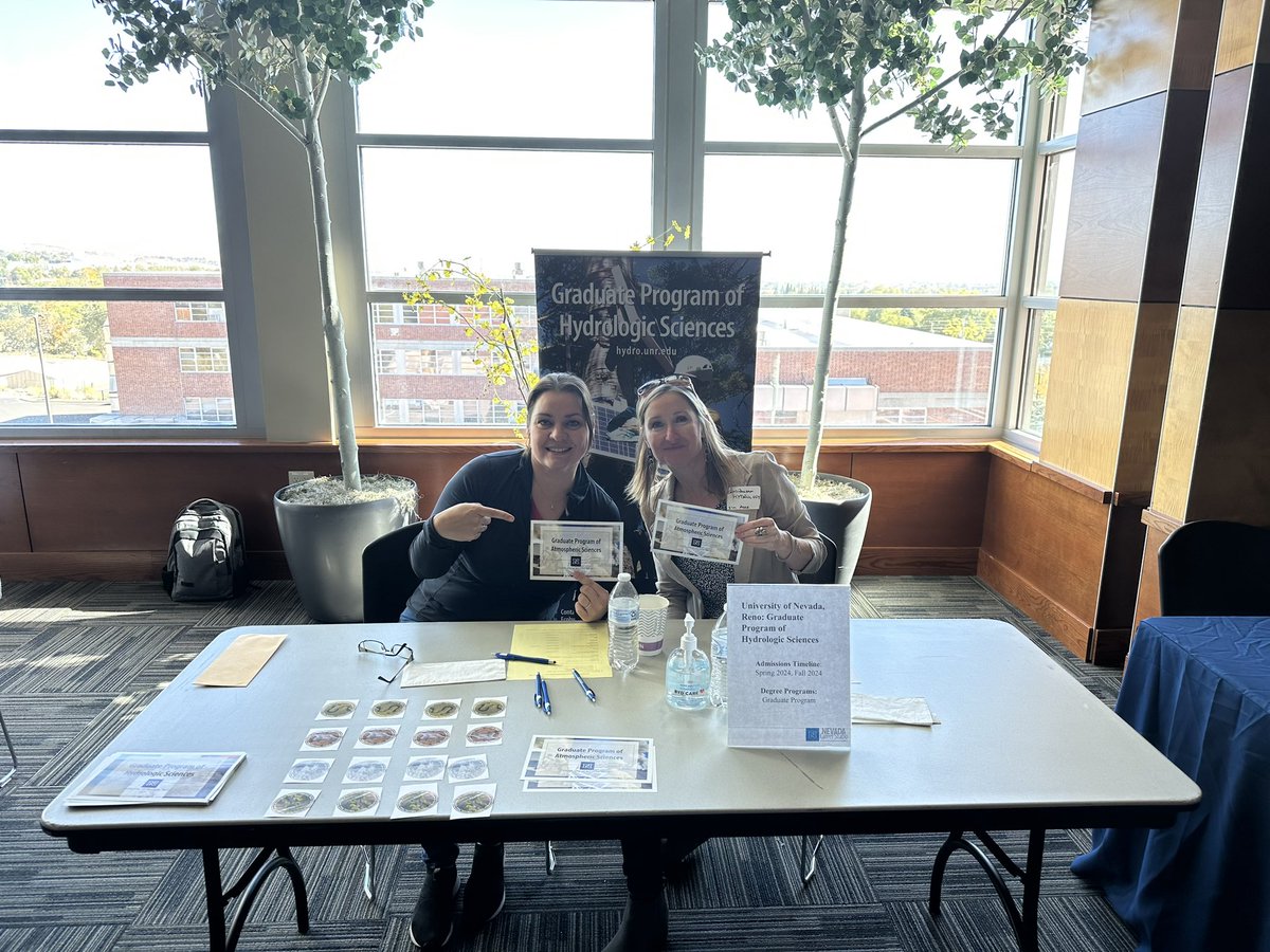 Alexandra Lutz (@alexhydro) on Twitter photo We were there!! Career Fair Highlights <a href="/unevadareno/">University of Nevada, Reno</a> for our <a href="/nevada_water/">Graduate Program of Hydrologic Sciences</a> booth. Thanks VeraS for company <a href="/UNRGradSchool/">UNR Graduate School</a> for support and pens. #NevadaWater #gphs We were there!! Career Fair Highlights <a href="/unevadareno/">University of Nevada, Reno</a> for our <a href="/nevada_water/">Graduate Program of Hydrologic Sciences</a> booth. Thanks VeraS for company <a href="/UNRGradSchool/">UNR Graduate School</a> for support and pens. #NevadaWater #gphs