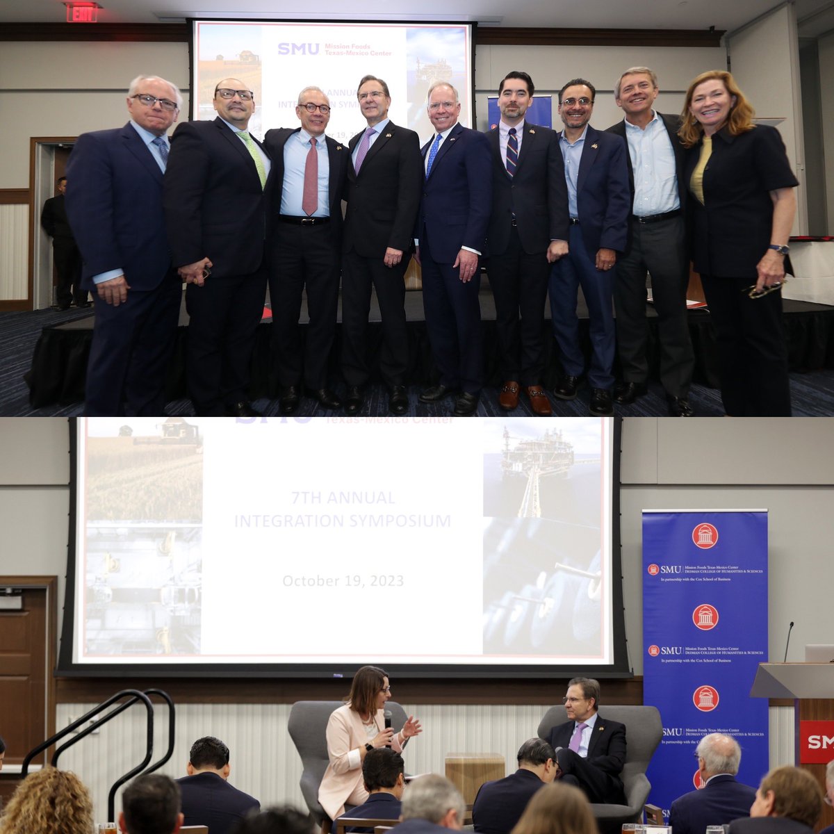 We were delighted to host Ambassador of Mexico @emoctezumab at our 7th Annual Integration Symposium. His conversation with our Senior Fellow @piaorrenius was full of insights about how to further advance cooperation with #Mexico . Thanks to everyone who joined us @SMU