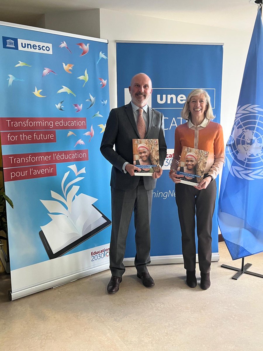 Delighted to meet <a href="/gerkeown/">Gerard Keown</a> today. Thank you for the continuous support of Ireland <a href="/IRLOECDUNESCO/">Ireland OECD&UNESCO</a> of our work on health &amp; education for all youth in sub-Saharan Africa. Our O3 Programme has reached 30 million learners across 33 countries. unesco.org/en/health-educ…