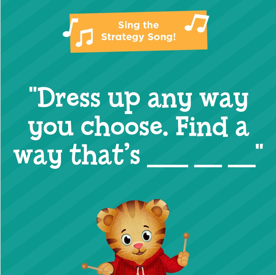 Can you finish this strategy song from “Dress Up Day”?