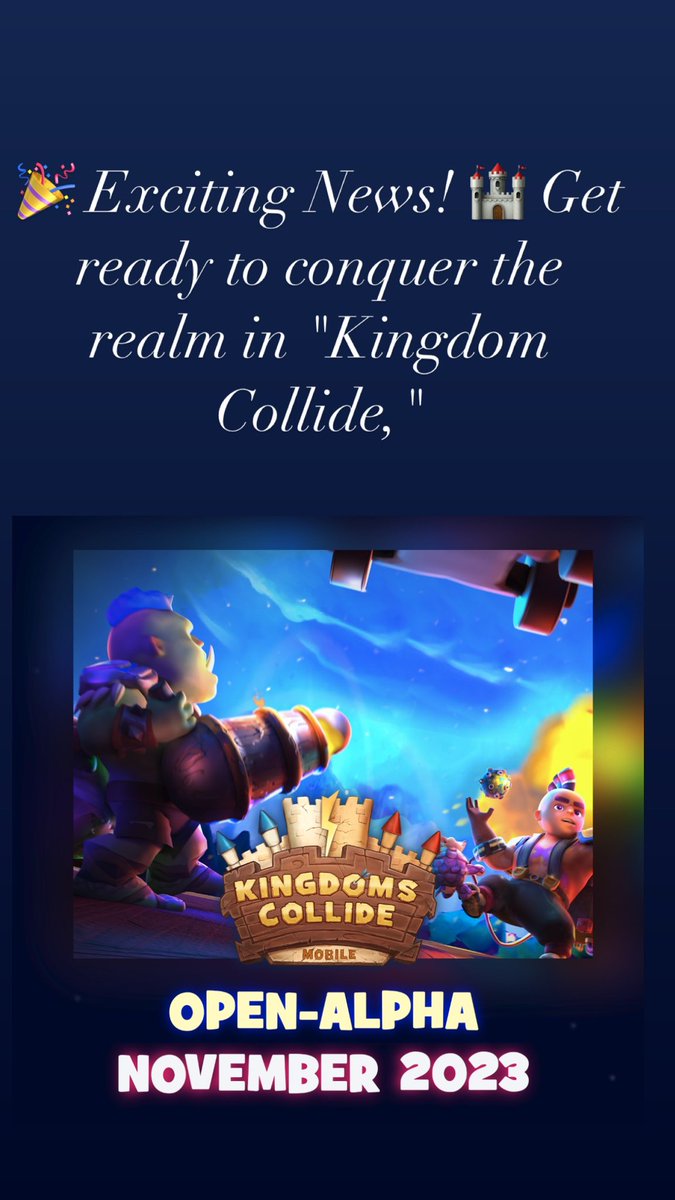 katiesmith_1990's tweet photo. Stay tuned for the release date and embark on this thrilling adventure. Get ready to collide with kingdoms and emerge as a legend! #KingdomsCollide #MobileGaming #ComingSoon 👑🎮 https://t.co/ZVisikOPog