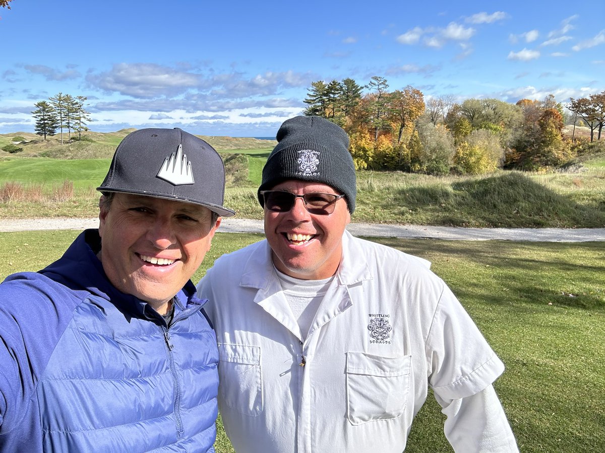 DaleLeMonds's tweet photo. @caddietales great day on the straits with Caddie Tales.  You gotta love a 4 hour loop!  His book is an inspiration. Gratitude for the round.  Sometimes you need to check if your heart is beating. https://t.co/SUPvPiqsc0