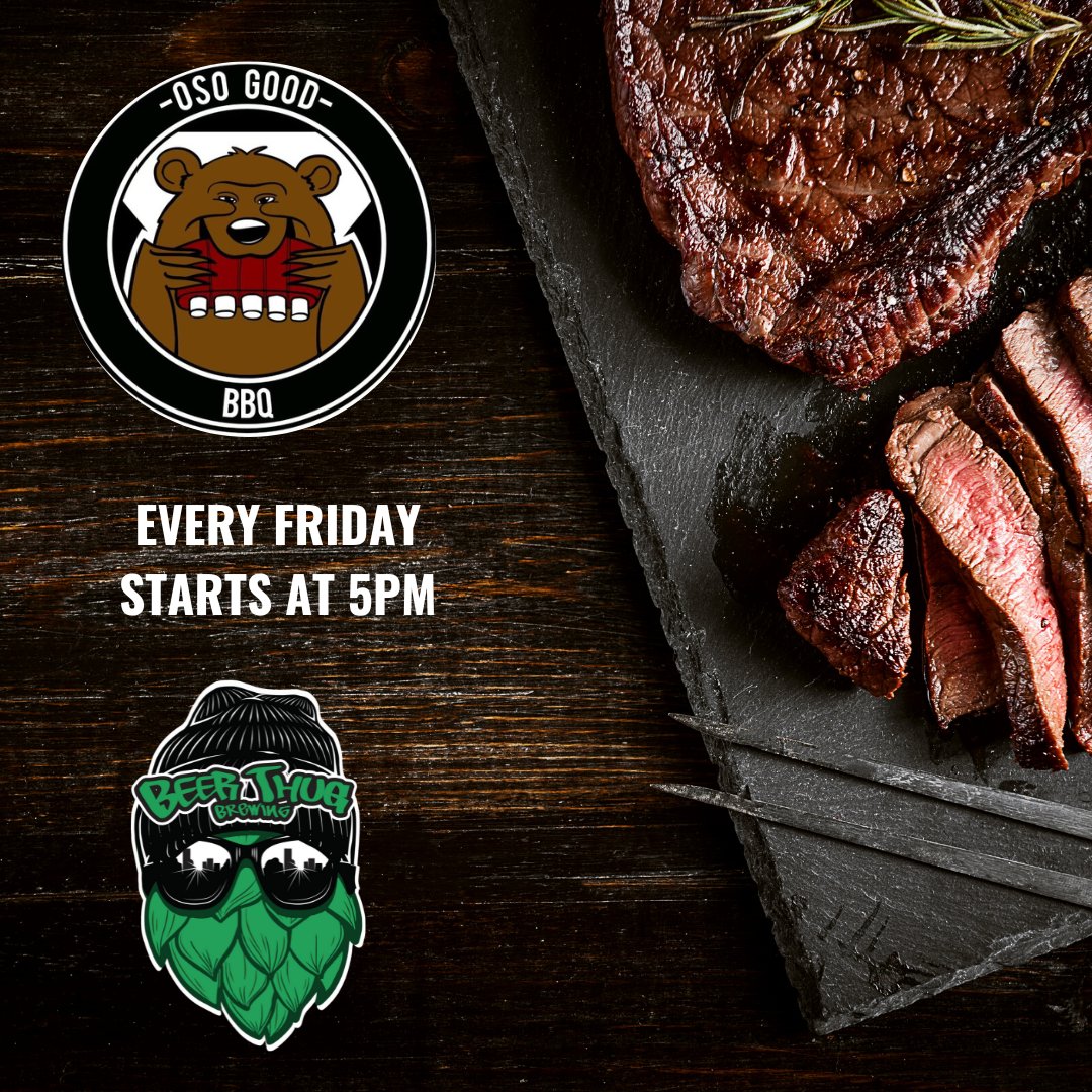 beerthugbrewing's tweet photo. From nachos to sandwiches and rib plates, OSO GOOD BBQ is sure to satisfy your taste buds and leaving you wanting more every Friday starting at 5pm 🐻
#osogoodbbq #bbq #nachos #ribs https://t.co/7vSuou25dY