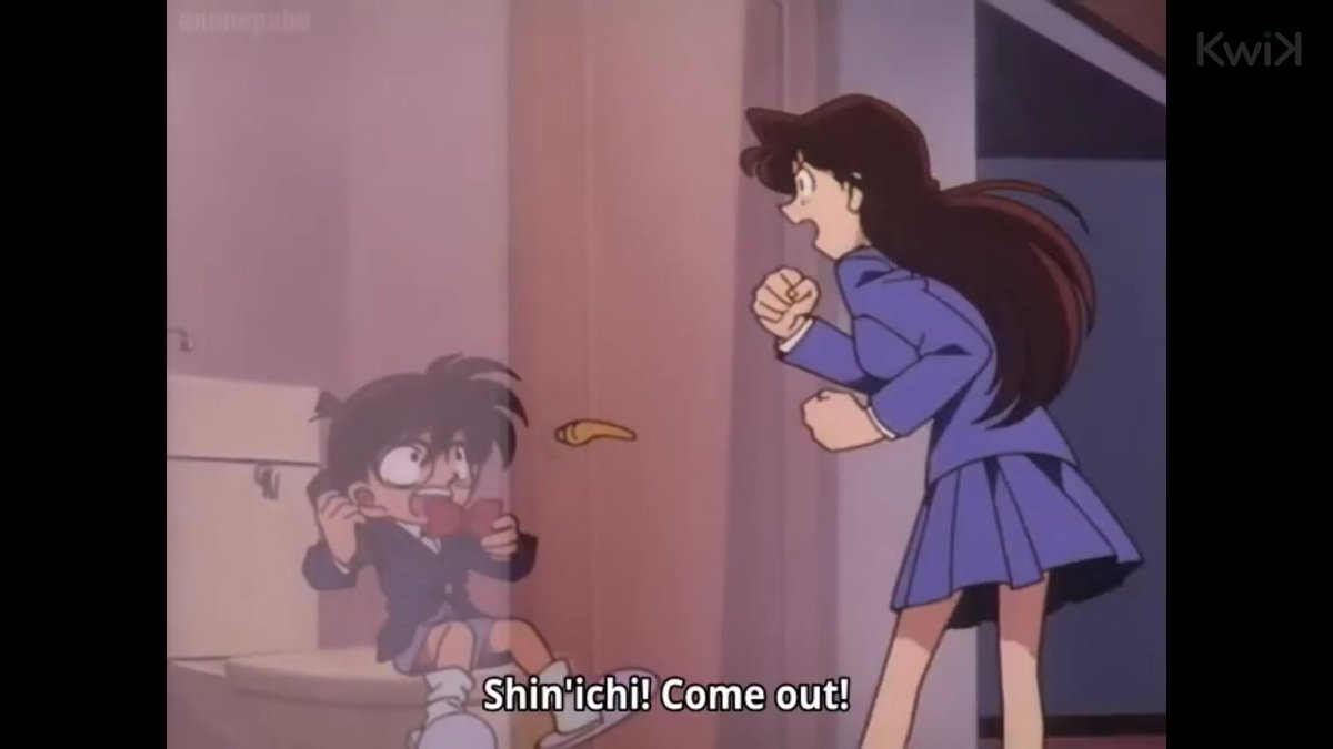This is ridiculous just like in Magic Kaito 1412, both series have a plot "blockage": even if things are obvious, the characters don't get it

In ep 7 Ran is highly sus that Conan is Shinichi, but in ep 10 she's barely keeping an eye on Conan even though Shinichi is "there"