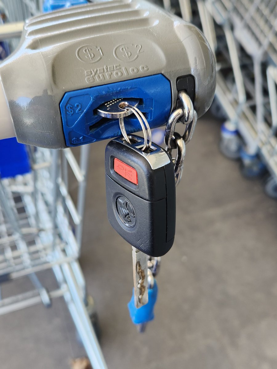 TerryCominakis's tweet photo. @ALDIAustralia
Could you change the design of trolley tokens to a teardrop shape. They can be inserted in trolleys without removing from keyring. Will save broken fingernails &amp; people won't forget where they put their keys #shoppingtrolley #shopping #aldi #supermarket #innovation https://t.co/0V0m5h6Vsg