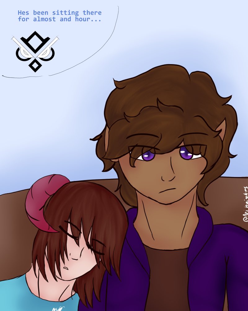 AriKnights_'s tweet photo. Jessie: he’s been sitting there…

Saturn and Dante just chillin out. Saturn needed a nap- 

Dante belongs to @A_tired_artist 
[#redactedoc #Redactedsona] https://t.co/4PyjmXV30M