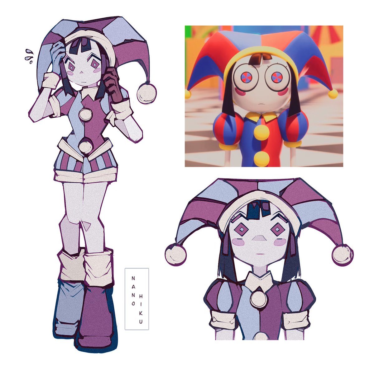 Nanohiku's tweet image. from my insta account .

#drawings #illustration #Pomni #MIKU