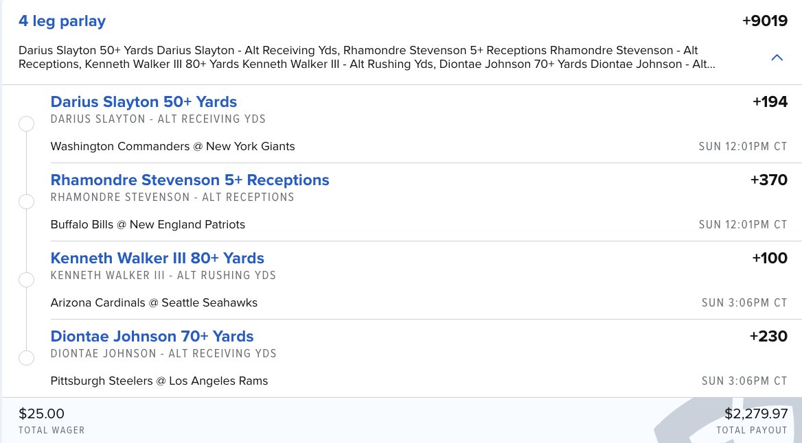NFL 🏈 Lotto

RRx3

$25---->$2,279

$500 giveaway to someone who Likes and RTs when it smacks!

#GamblingX #gamblingtwitter