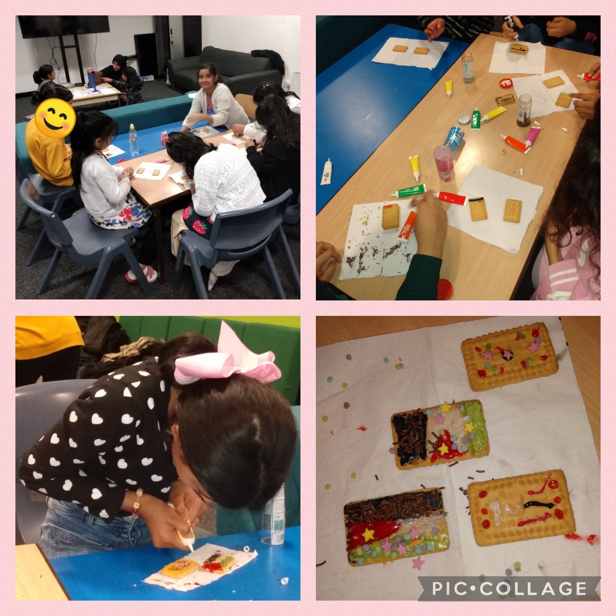 BameConnect's tweet photo. We are back😊 The Friday Youth Club @eicoldham the girls enjoyed a relaxed session decorating biscuits and taking part in sport activities #fridayfun #chilloutzone #FriendshipGoals @JodieBarberOC @OldhamCouncil @community_oak https://t.co/JOPamA2mNP