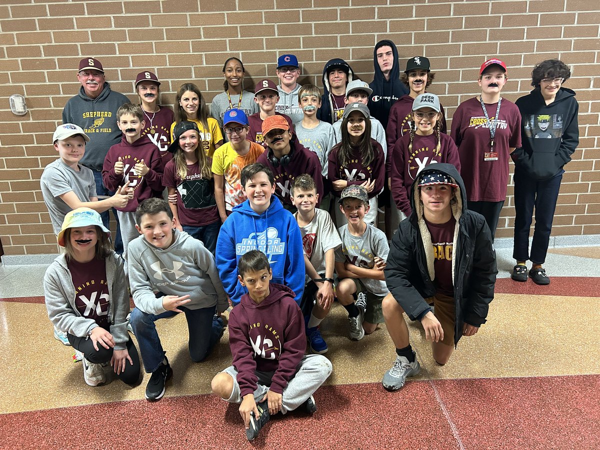 OES_XC's tweet photo. That’s a wrap on our XC season. The team rocked our themed “Dress like Coach Huebner” party! #wearefamily https://t.co/IGz2QKnoUt