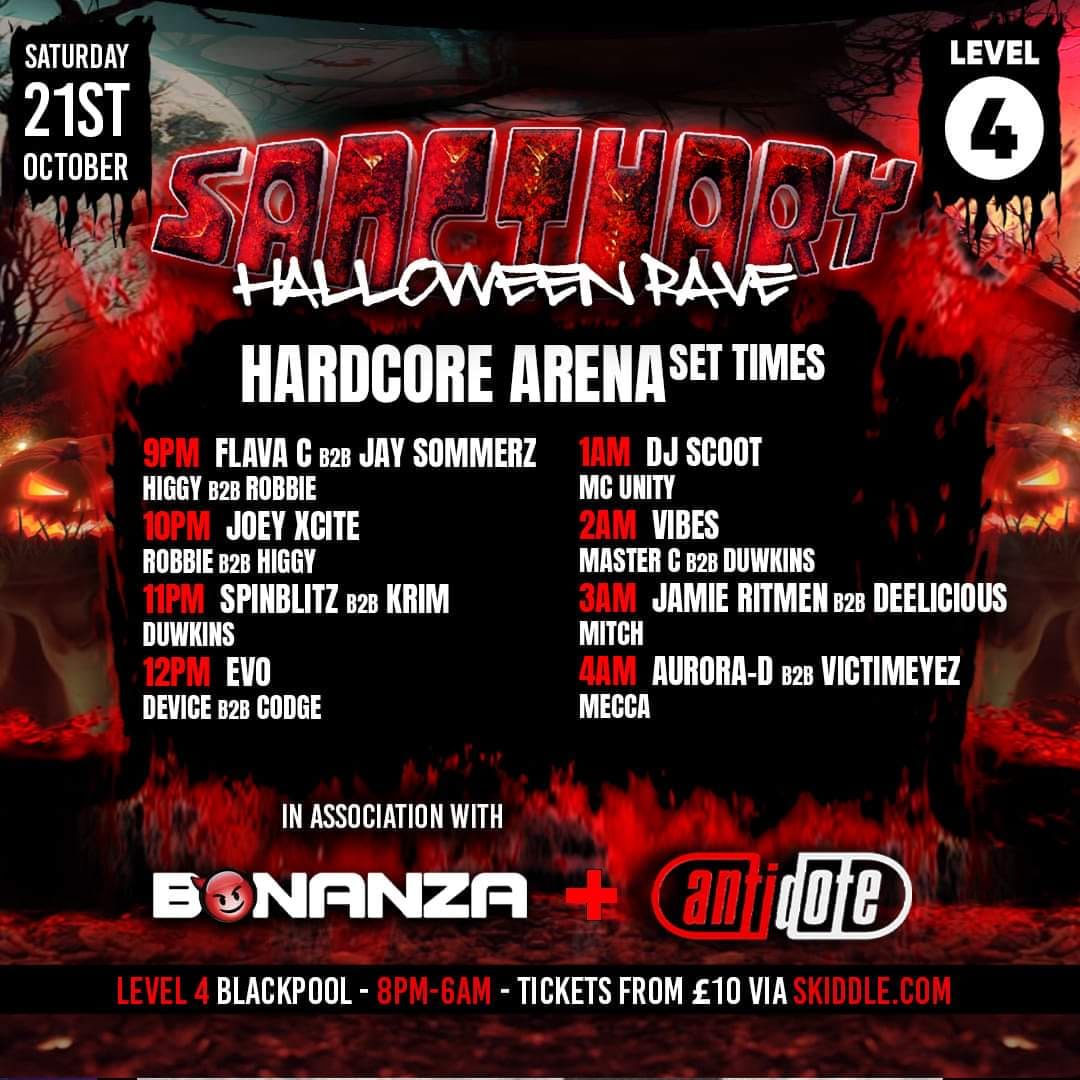 DJSpinblitz's tweet photo. Almost rave day! Who's out tomorrow in Blackpool for the Sanctuary Halloween Rave? I'll be playing b2b with Krim in the Bonanza Hardcore Arena. Tickets available via Skiddle: https://t.co/yzRpgYAS9p #Sanctury #Antidote #Bonanza #Bounce #UKBounce #Donk #Hardcore #UKHardcore #Rave https://t.co/NkHuEY61Iw