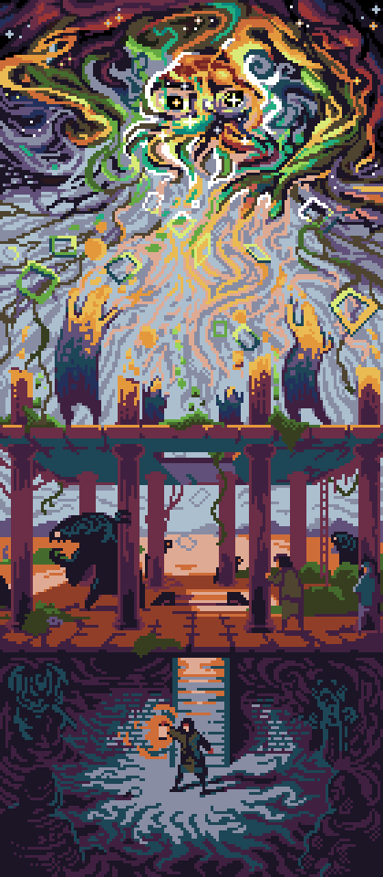 AmberMechanic's tweet photo. Final image for @pixeljoint's yearly #pixelween challenge. #pixelart https://t.co/A2YFXl5vv3