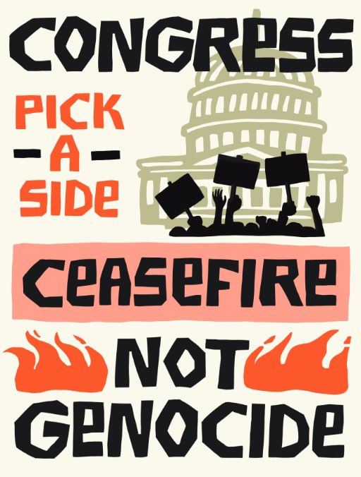 Climate Justice Alliance has always stood against imperialism, colonization and oppression. This includes opposing all forms of violence, war and genocide. 

CJA Ceasefire Statement: climatejusticealliance.org/cja-calls-on-b…

Artwork by Miranda Cohen
#Gaza_Genocide #PalestineGenocide #Gaza