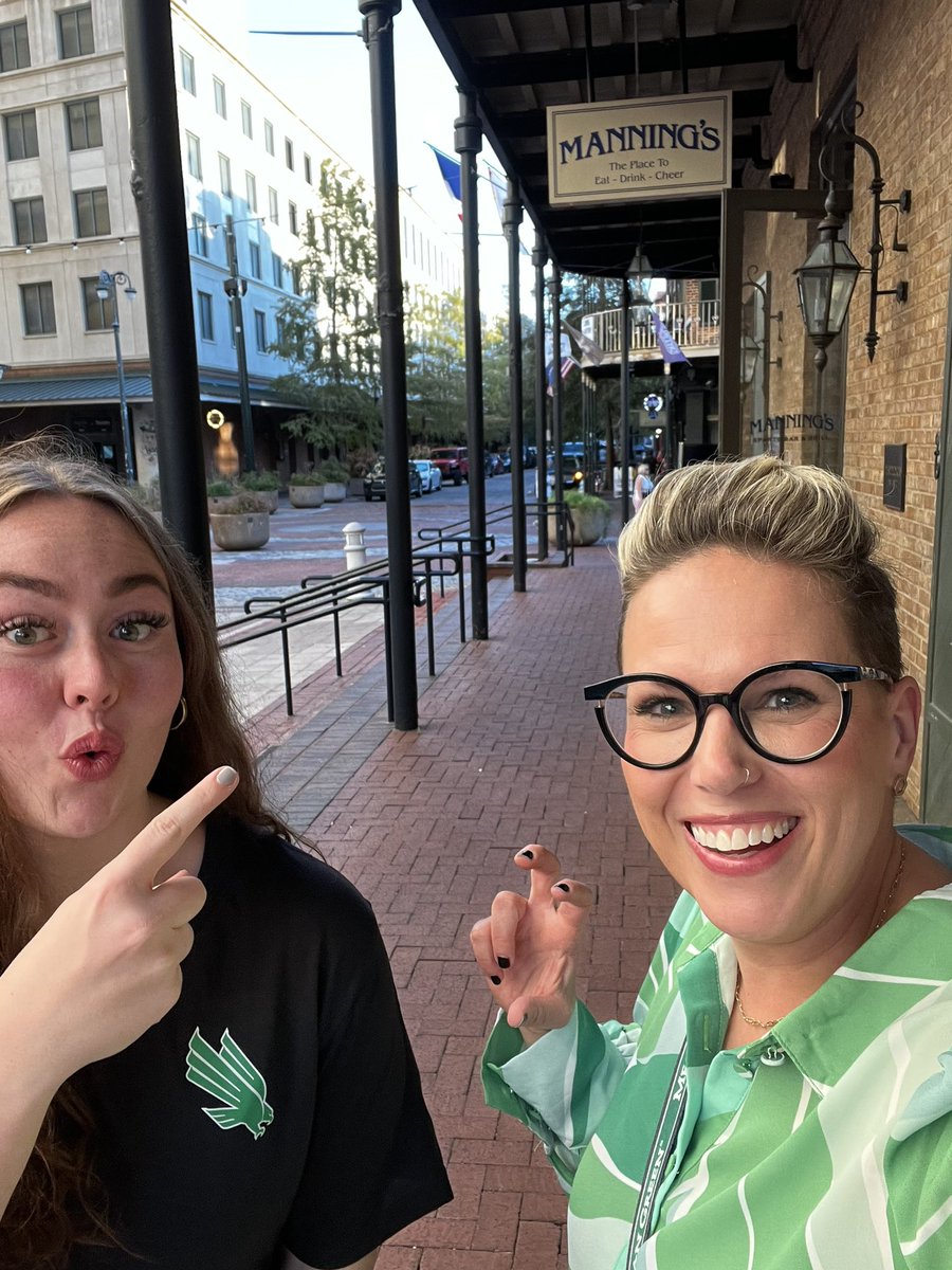 Hey #MeanGreen Fans! Join the @UNTAlumniAssoc and @UNTMGSF at  Mannings from 6-8 pm! #GMG