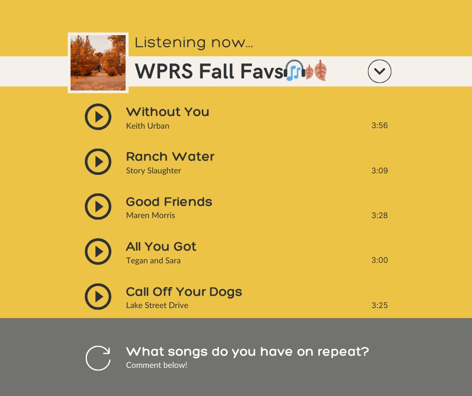 Fall is calling, and so is our fall favs playlist! 🍂🎧

Listen through all the songs  our team has on repeat this season by clicking below! 🔁

open.spotify.com/playlist/2RTF2…