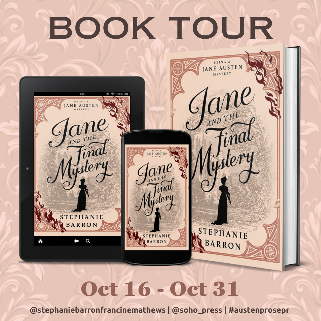 The blog tour for Stephanie Barron's Jane And The Final Mystery stops by at Babblings of a Bookworm with a review. Please drop by: babblingsofabookworm.blogspot.com/2023/10/jane-a…