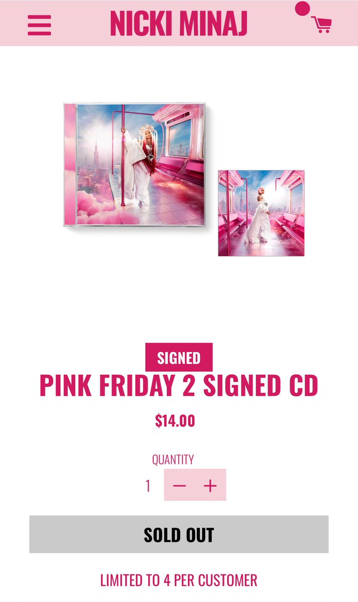 dasiadabarb's tweet image. In the matter of minutes already sold out!!!!!! #suprise #PinkFriday2
