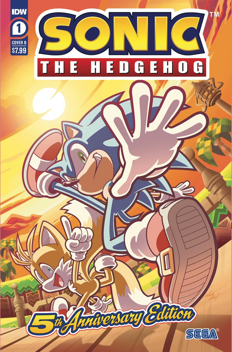 STHComicsIDW's tweet photo. From Sonic the Hedgehog: issue 1 5th Anniversary Edition Cover B, Art by Tracy Yardley https://t.co/5DqyC8vBtW