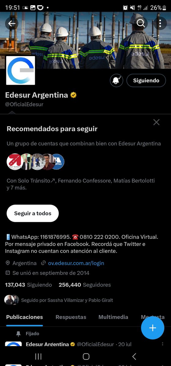 Fitoperez's tweet photo. @OficialEdesur Señores no hay manera de comunicarme con ustedes por DM https://t.co/4uPvlUGyBs