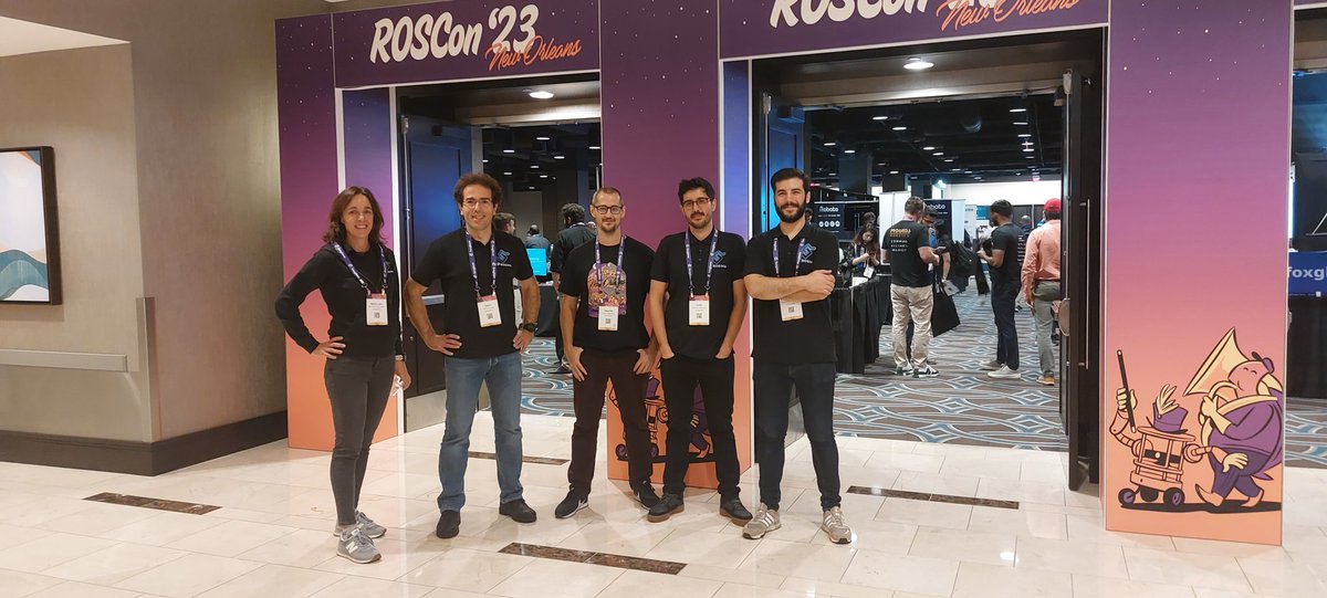EProsima's tweet photo. #ROSCon2023 - Thanks to all who visited us at @AMD booth, to learn about #SafeDDS and #AMD Kria demo.
See you next year at ROSCon24
#robotics #ROS2 https://t.co/CmPeZbGjcX