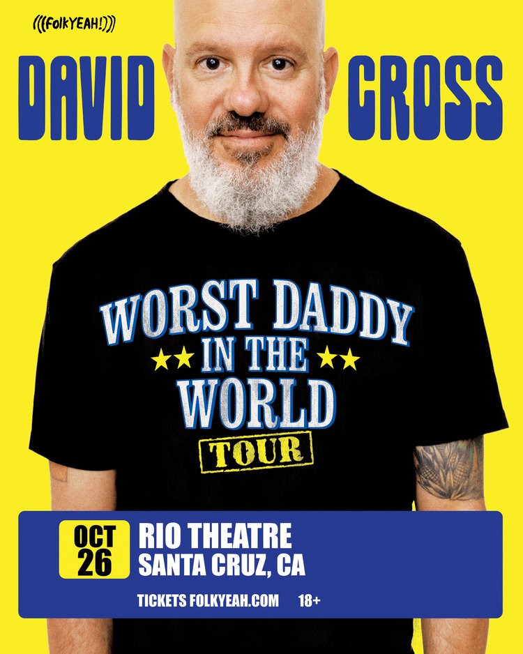 Join us for a night of laughs with <a href="/davidcrosss/">david cross✍</a> + <a href="/Zach_Zucker/">zach zucker</a> at the Rio Theatre in Santa Cruz on Thursday, October 26! 🎟️: folkYEAH.com