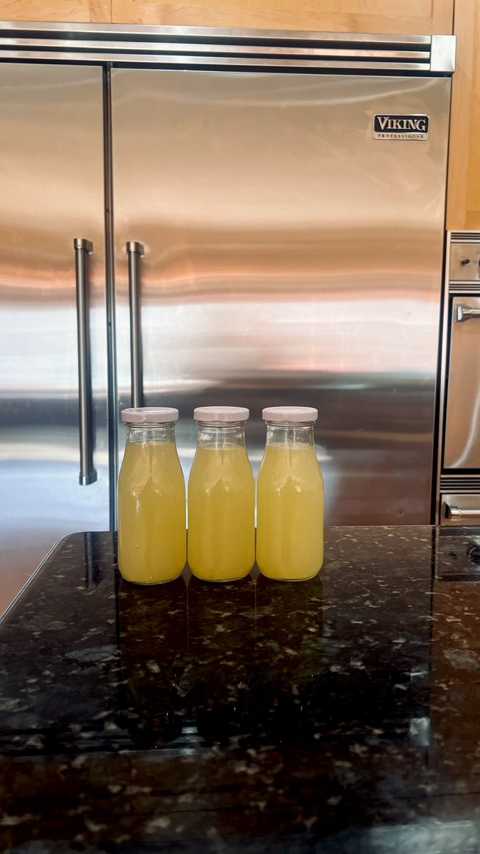 This is pure lemon juice!  Thinking of making some lemonade, lemon sorbet…… maybe freeze it, put it in the snow cone machine and make lemon slushy. 🤔 

What would you do with lemon juice? 

#organic #lemons #smallfarms