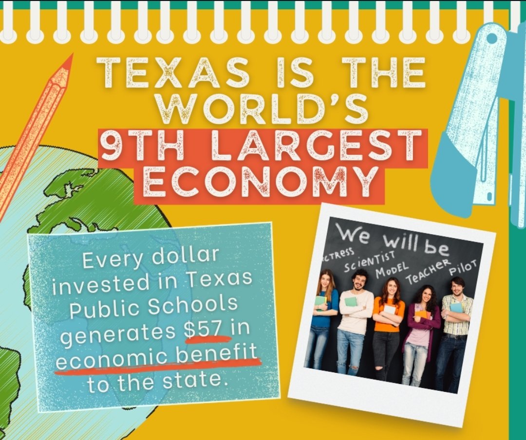 Public schools build the future workforce that powers the supercharged Texas economy. There is no better return on investment for the future of Texas!