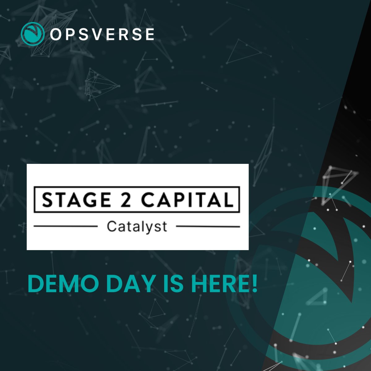 OpsVerse is thrilled to be a part of Stage2 Capital's Catalyst Cohort, and we can't wait for the Demo Day on October 25th to showcase the OpsVerse story. Thanks to @Stage2Capital for their incredible support! #OpsVerse #CatalystCohort #DemoDay #innovation