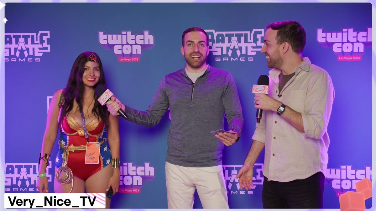 Twitch's tweet photo. Everyone’s dazzling on the Purple Carpet tonight ✨

Be sure to unwind in the @bstategames lounge at this year’s #TwitchConLasVegas Party at AREA15. https://t.co/76VOs4skGM