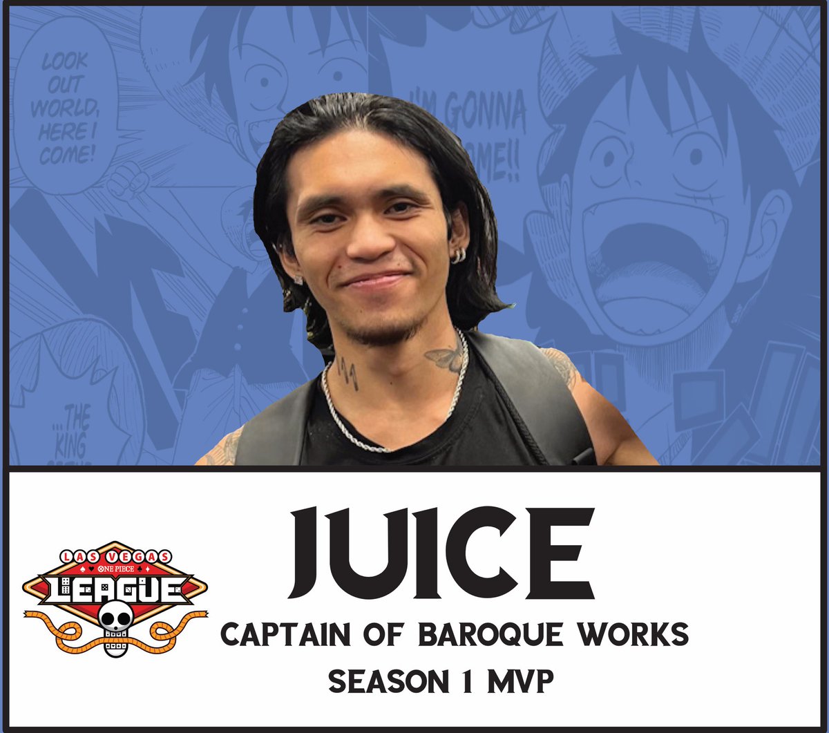 LVOPLeague's tweet photo. Words from the Top Player in Season 1!

#lvop #lvopleague #onepiece https://t.co/8UfqheTqZy