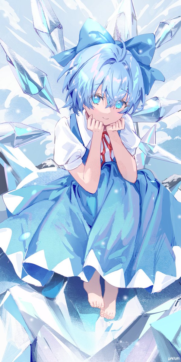 チルノ(東方Project) 「55日目 チルノ#100日チャレンジ#東方Project 」|HARURIのイラスト