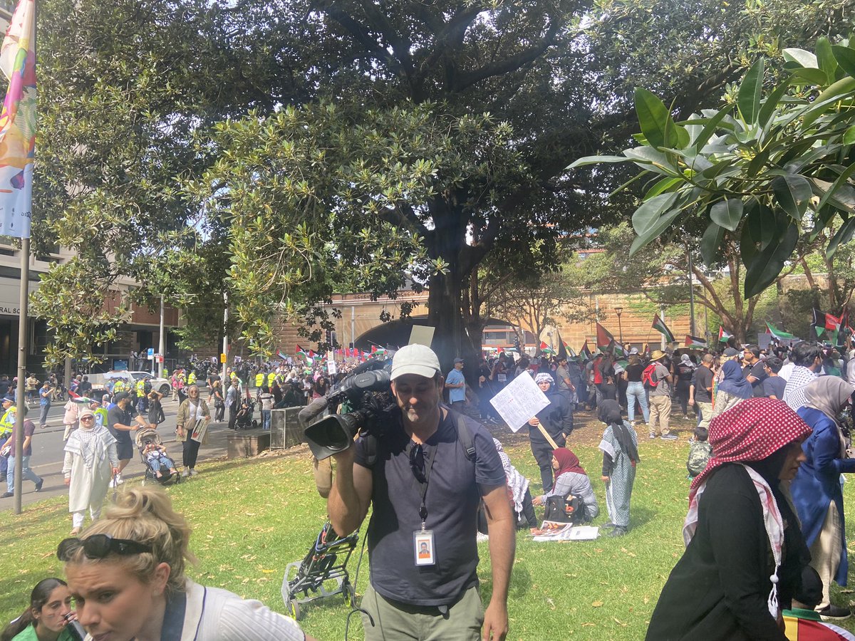 Belmore Park Sydney almost full and the march is still coming.

In our thousands, in our millions, we are all Palestinians.