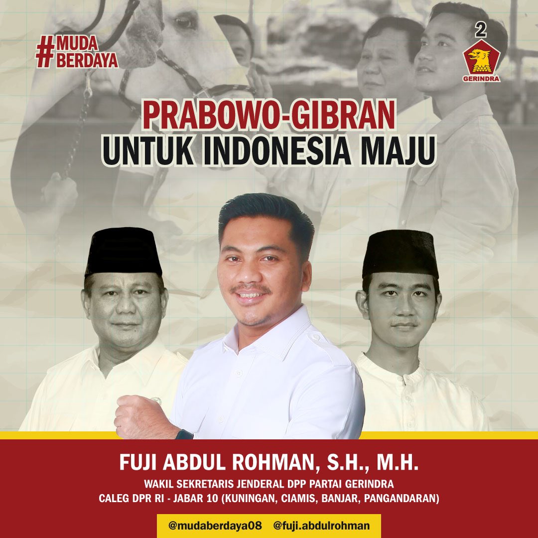 mudaberdaya08's tweet photo. Bismillah. Berjuang bersama @prabowo &amp; @gibran_tweet untuk Indonesia maju. 

#prabowo #gibranrakabumingraka #gerindra #indonesiamaju #kangfuji #ciamis #kuningan #pangandaran #banjar #kotabanjar #banjarpatroman #mudaberdaya https://t.co/SXRTvkYnF9