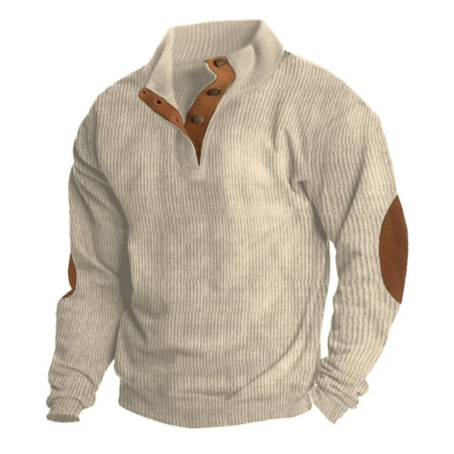 charmingfeel's tweet image. Men's Outdoor Casual Stand Collar Long Sleeve Shirt is a slim fit pullover shirt with a simple but fashionable design; good choice for the change of seasons.