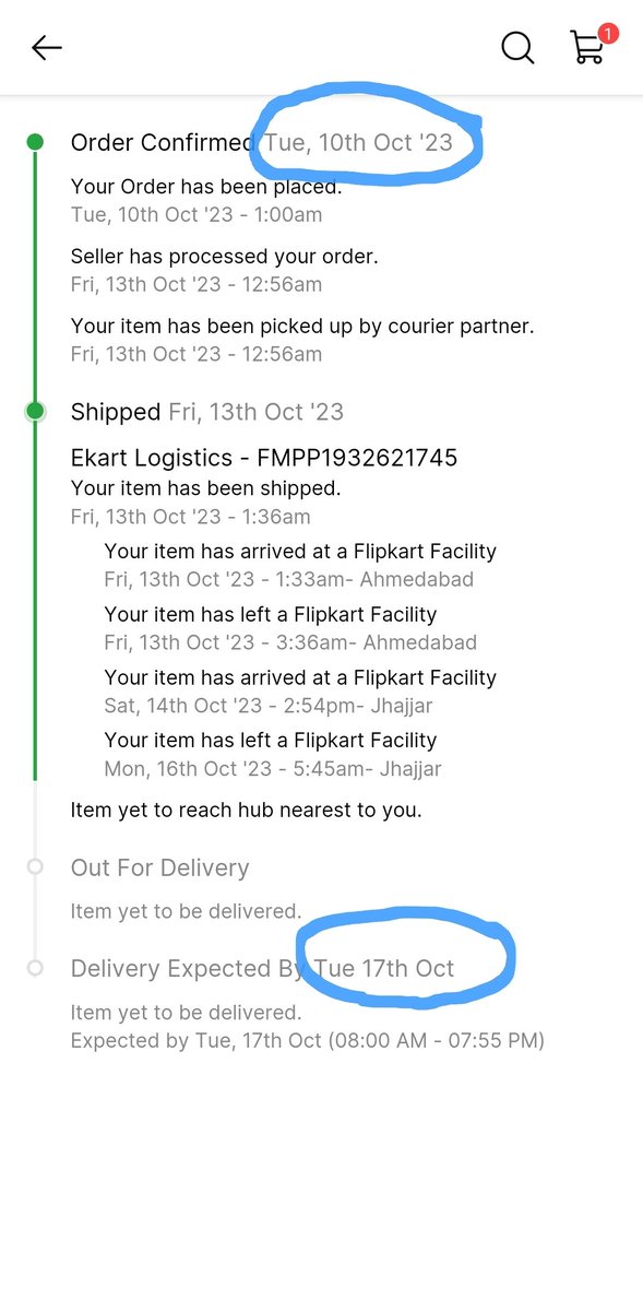mayanktyagi293's tweet photo. Yet again @Flipkart has no idea where my order is!! Below order was done on 10th Oct and delivery date was 17th Oct. 

Have spoken to their customer care after trying to reach them for 3 hours, but they have no clue.

Seems flipkart is cheating

@flipkartsupport 
@jagograhakjago https://t.co/XrBk8GVkfT
