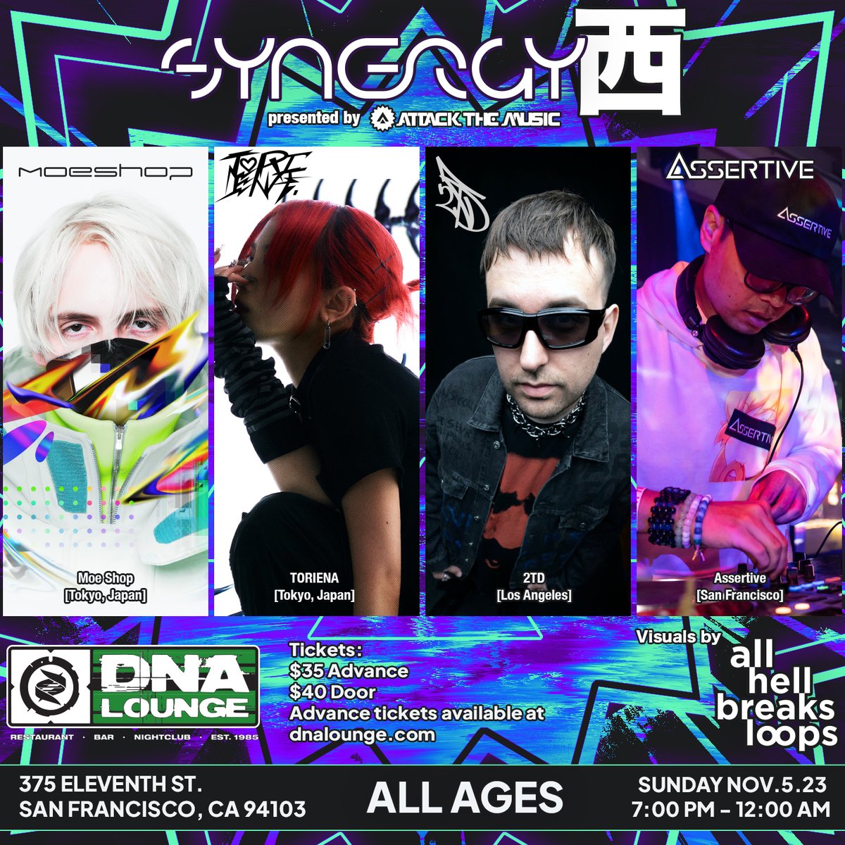 it's official! I will be playing 2 shows in the US with @TORIENA and friends for Synergy West next month! hope to see you there ♡

Los Angeles → dice.fm/event/vdled-sy…
San Francisco → dnalounge.com/calendar/2023/…