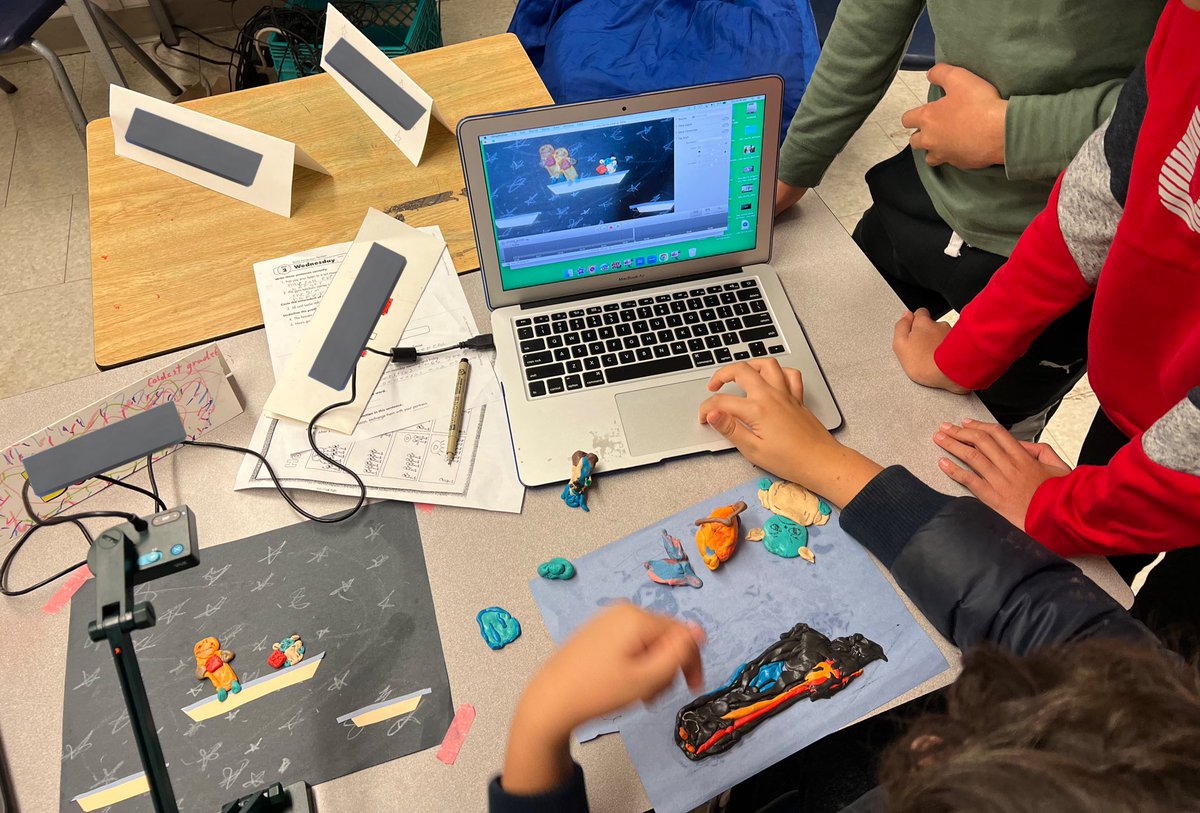 MrB_Rodgers's tweet photo. Such a great learning experience with my 6/7 students and @filmcampinabox! We created scripts, storyboards, and clay figures and learned the art of Stop Motion Animation! The end results were incredible! @HaltonDSB #stem #digitalliteracy https://t.co/jc4DCIj1L6
