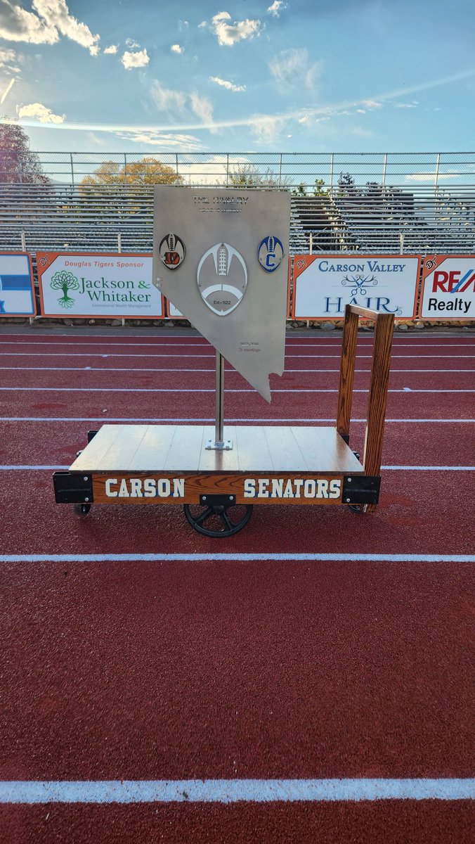 CoachDomitrovic's tweet photo. About time for the 100th year of this #GoCarson #BeatDouglas
@CarterEckl 
@RGJpreps 
@NevadaSportsNet 
@SportsCaravan8 https://t.co/9wdJs2OfQz