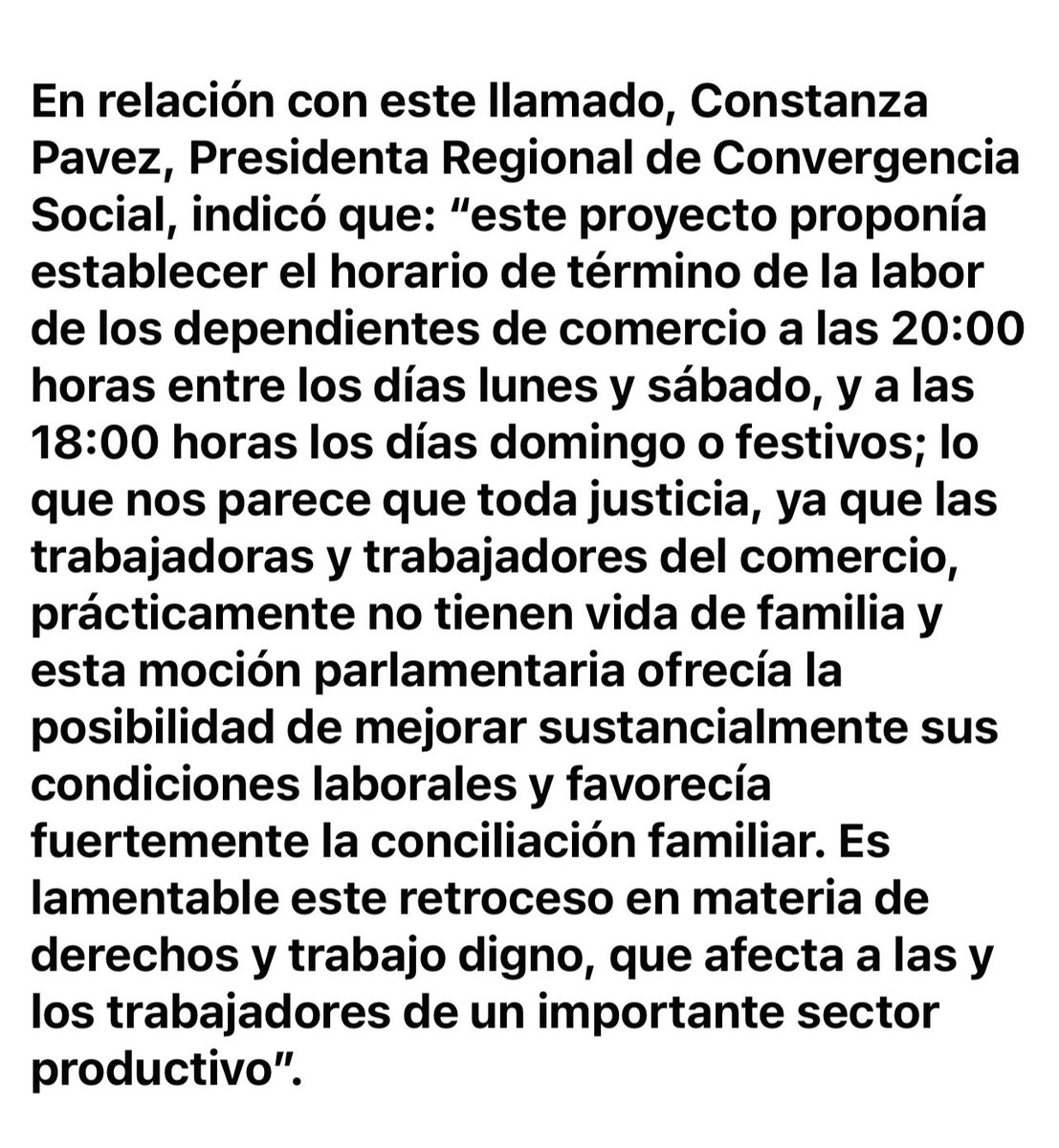 PSRegionMaule's tweet photo. Voceros oficialistas lamentan votación de la Derecha por proyecto que beneficiaba a trabajadores del Comercio, vía facebook “En Línea Maule”. @pvodanovic @pschile @la_convergencia @CCsmaule @constanzapaveza @EstebanPerezB https://t.co/ZmIrXcSHSq