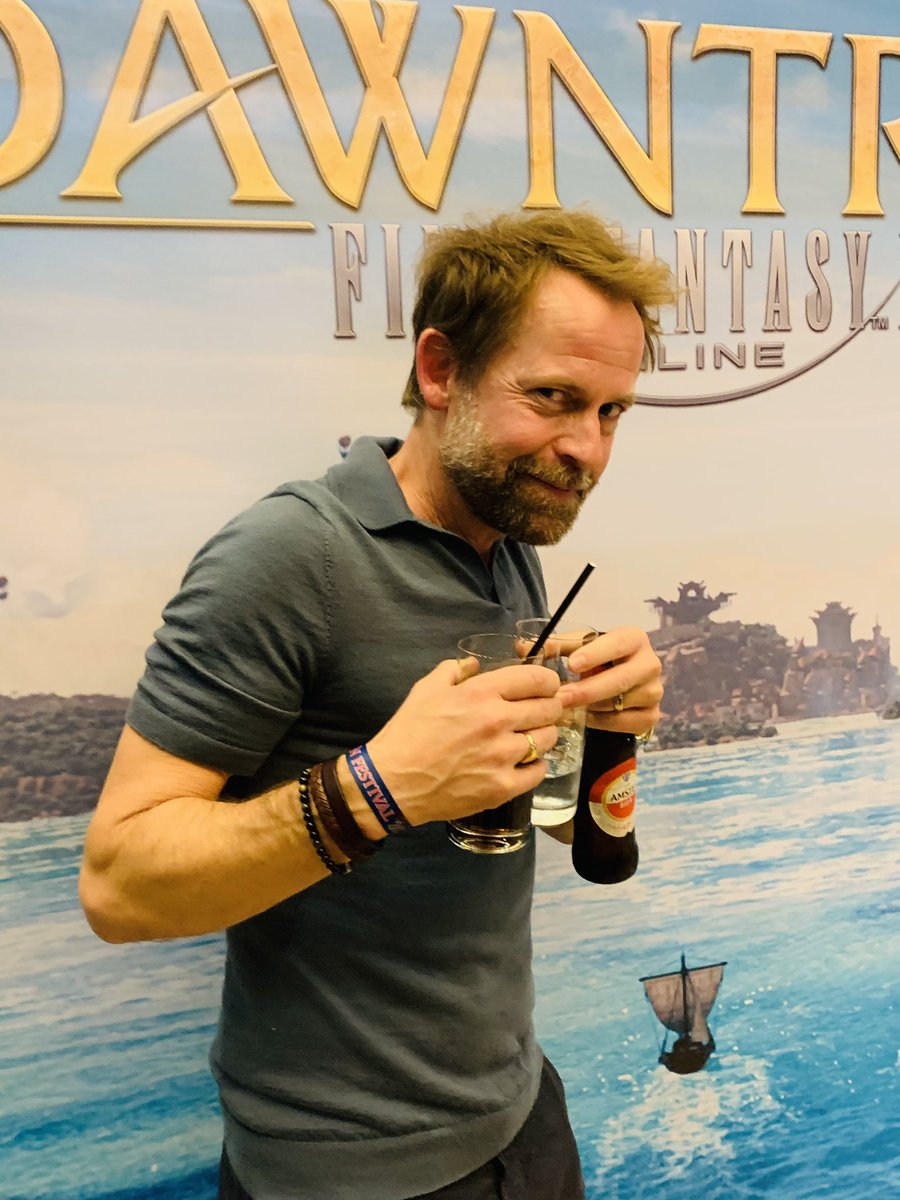 Bwalkerj's tweet photo. He’s at it again…save me!!!!! 🤣🥂 #FridayFunday #thisisthancred #FanFestXIV @Bramhill https://t.co/2fkadNN0bH