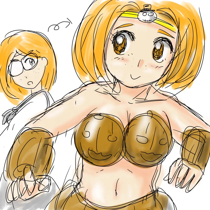 ハロウィンだから、こういう格好でもしょうがない