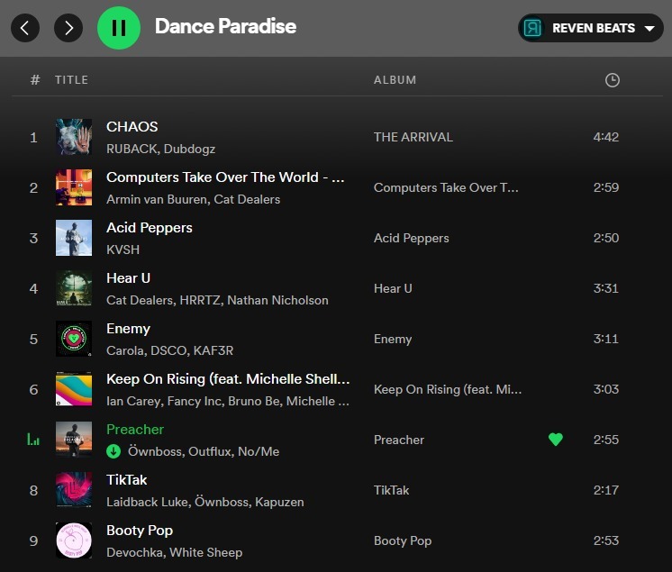 🚨 URGENTE: 
Uai sô, Minas Gerais dominando o top 10 da Dance Paradise <a href="/SpotifyBrasil/">Spotify Brasil</a>? 🇧🇷

1- <a href="/rubackmusic/">Ruback</a> <a href="/dubdogzmusic/">Dubdogz</a> - CHAOS 
3 - <a href="/kvshmusic/">É KUSH QUE FALA</a> - Acid Peppers
7 - <a href="/outfluxmusic/">oυтғlυx</a> - Preacher
9 - <a href="/devochkamusic/">Devochka</a> #whitesheep - Booty Pop

🎧 Ouça aqui: open.spotify.com/playlist/37i9d…